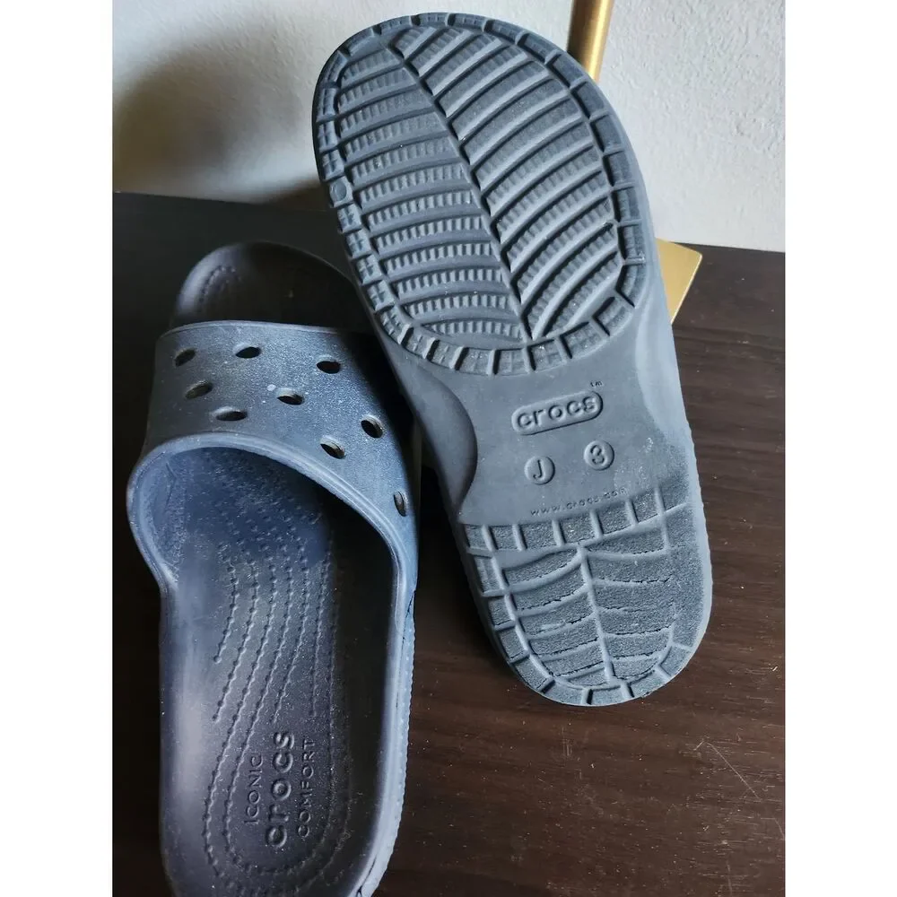 CROCS Navy Slide Sandals